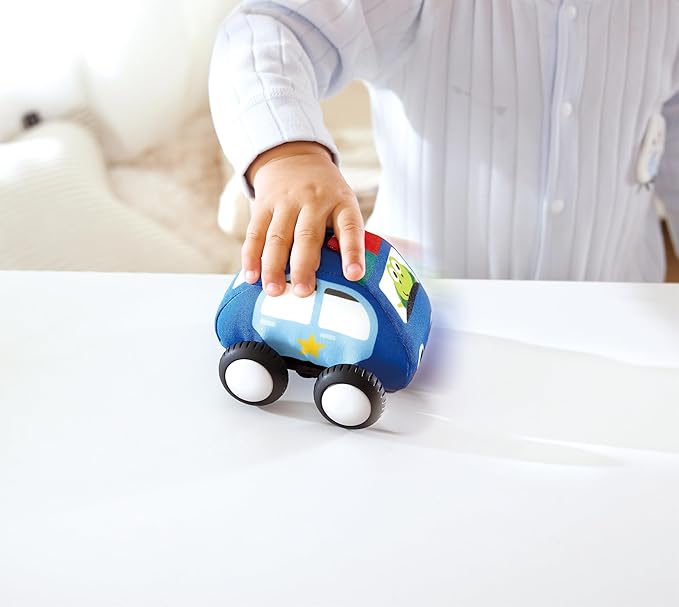 Plush Car Set with Pull Back with Fold-Out Storage Bag