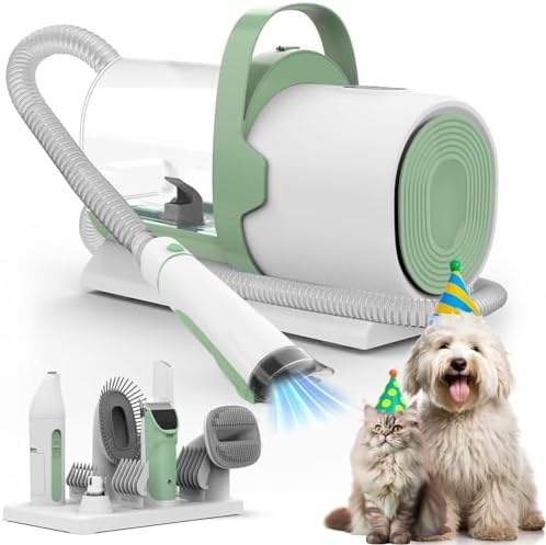 Pet Grooming Vacuum, 2.5L Dust Cup 7 Grooming Tool_ PG50 Plus