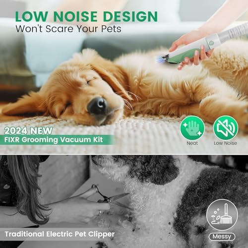 Pet Grooming Vacuum, 2.5L Dust Cup 7 Grooming Tool_ PG50 Plus