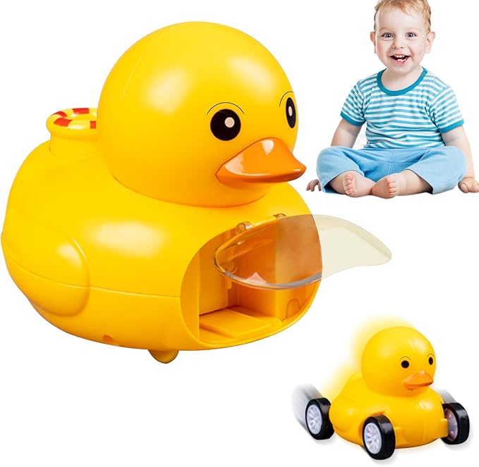 Baby Wind-Up Car, Press-and-Go Toy Car for Toddlers