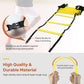 Agility Training Ladder – 12 Rung, 20ft Speed Ladder with Carry Bag for Fitness & Sports