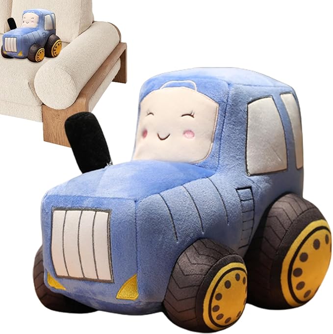 Soft toy car - tractor cuddly pillow