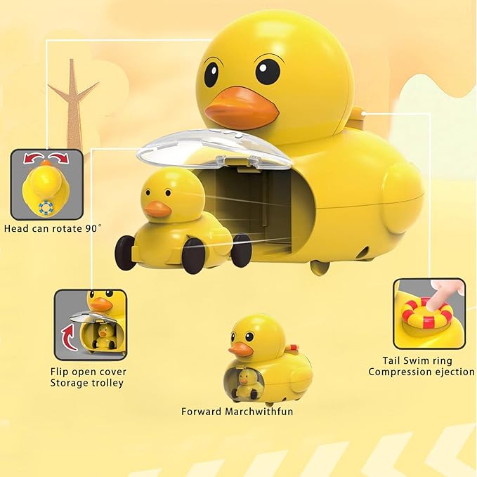 Baby Wind-Up Car, Press-and-Go Toy Car for Toddlers