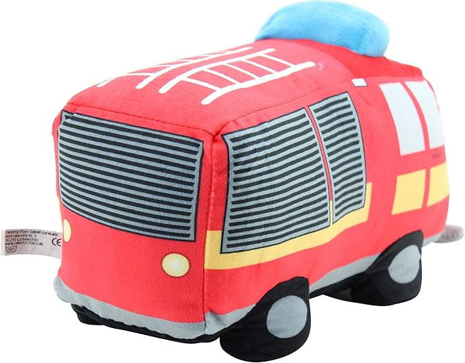 Fire Brigade Truck Plush Toy, Red