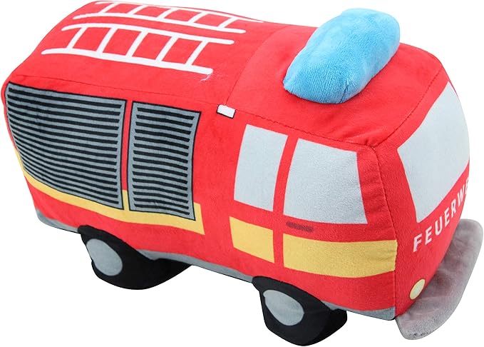 Fire Brigade Truck Plush Toy, Red