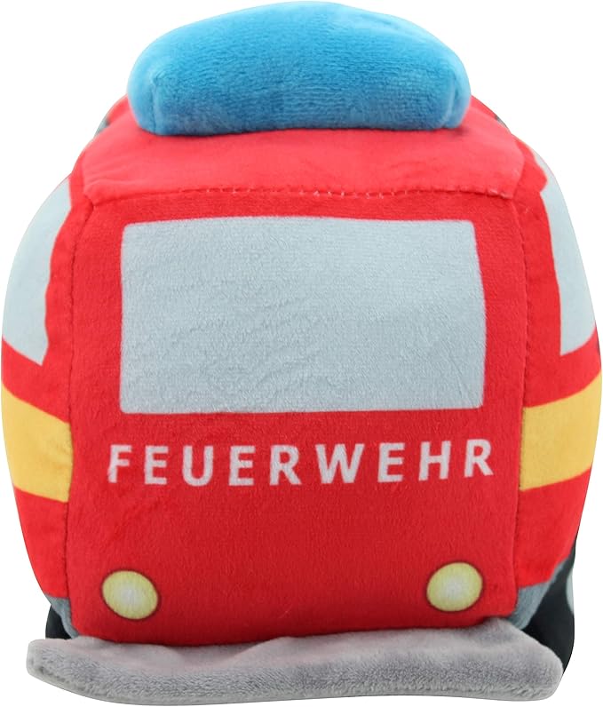 Fire Brigade Truck Plush Toy, Red