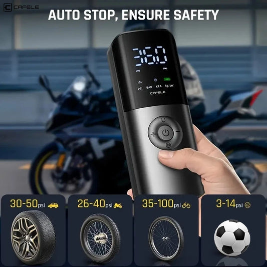 Portable Car Tire Inflator - 4000mAh Battery